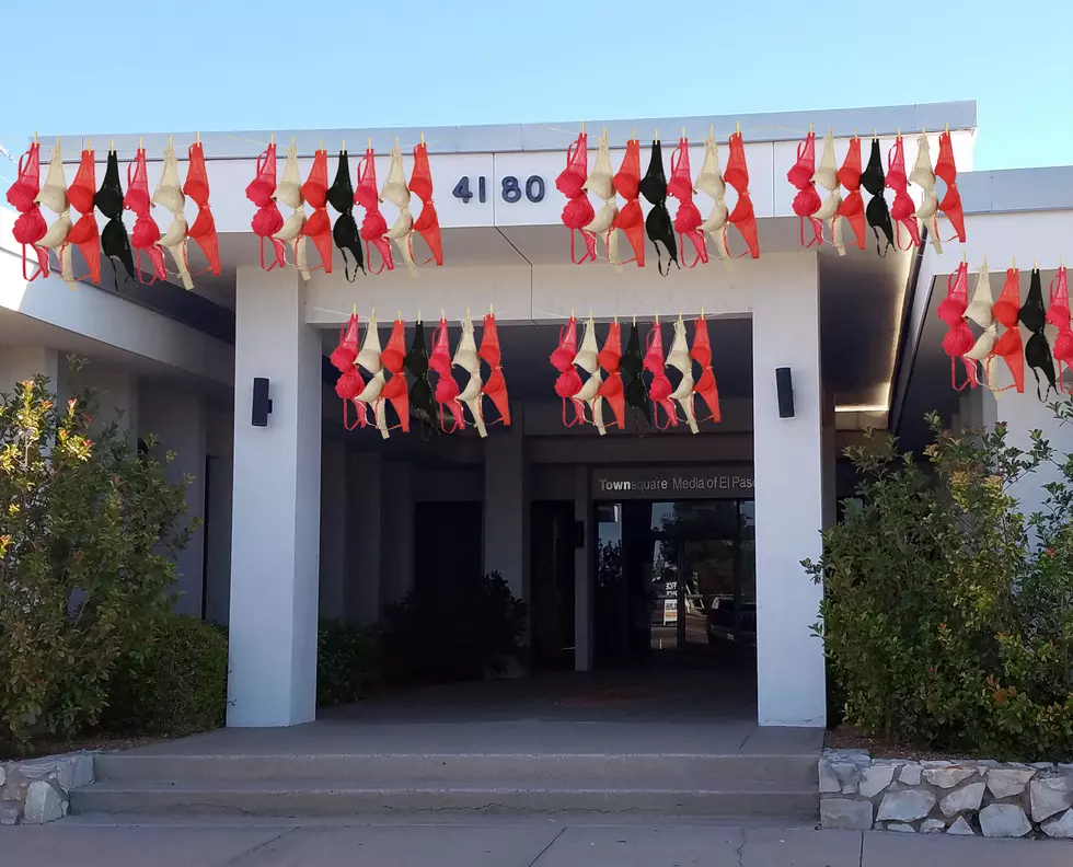 Mike & Tricia Raise Breast Cancer Awareness with ‘Bras across Our Building’